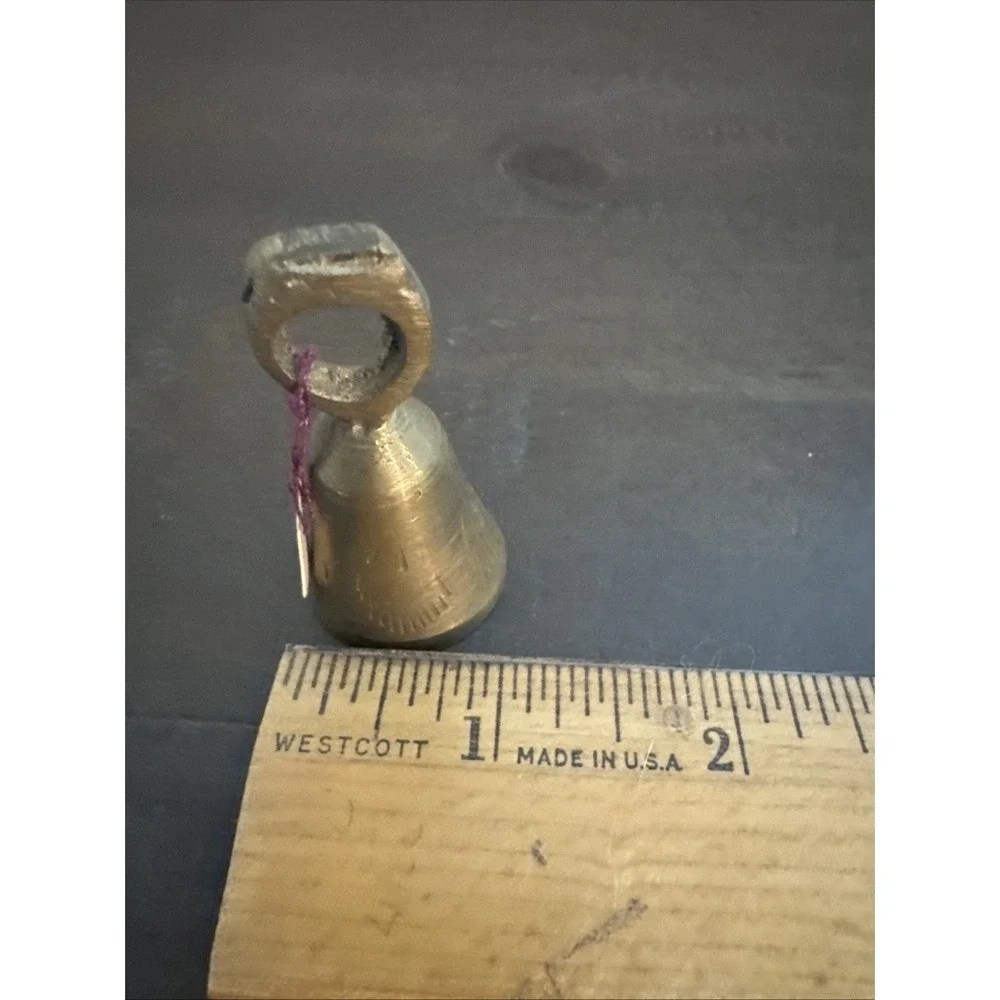 Small Vintage Hand-Engraved Brass Bell – 2